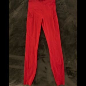 Red lululemon tights size 4